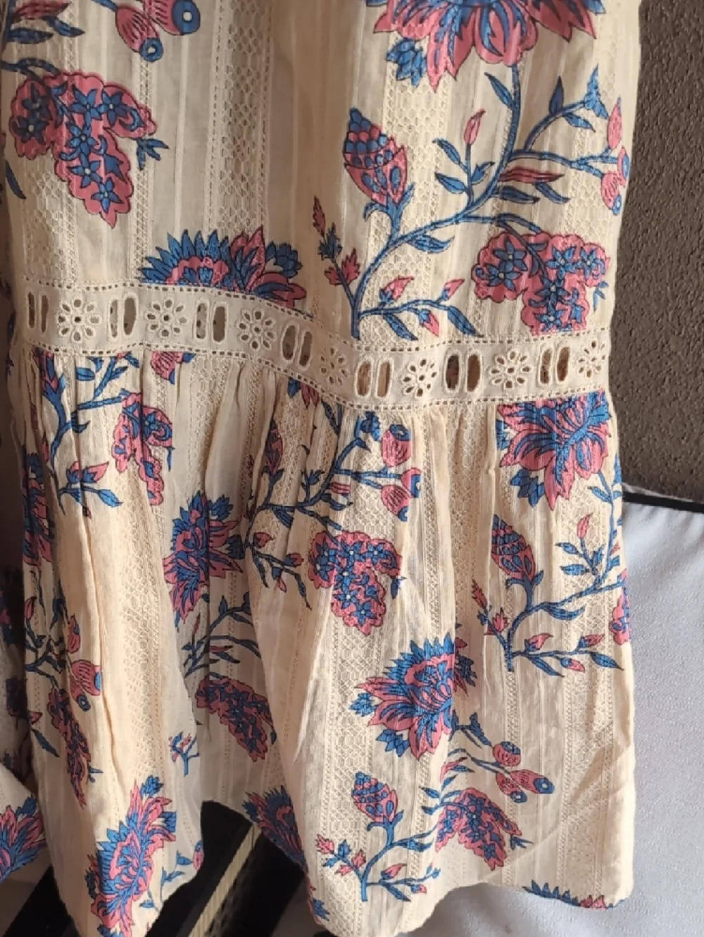 Sea New York Cream Maxi Dress with Purple Floral Print
